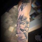 Statue of Liberty sleeve tattoo